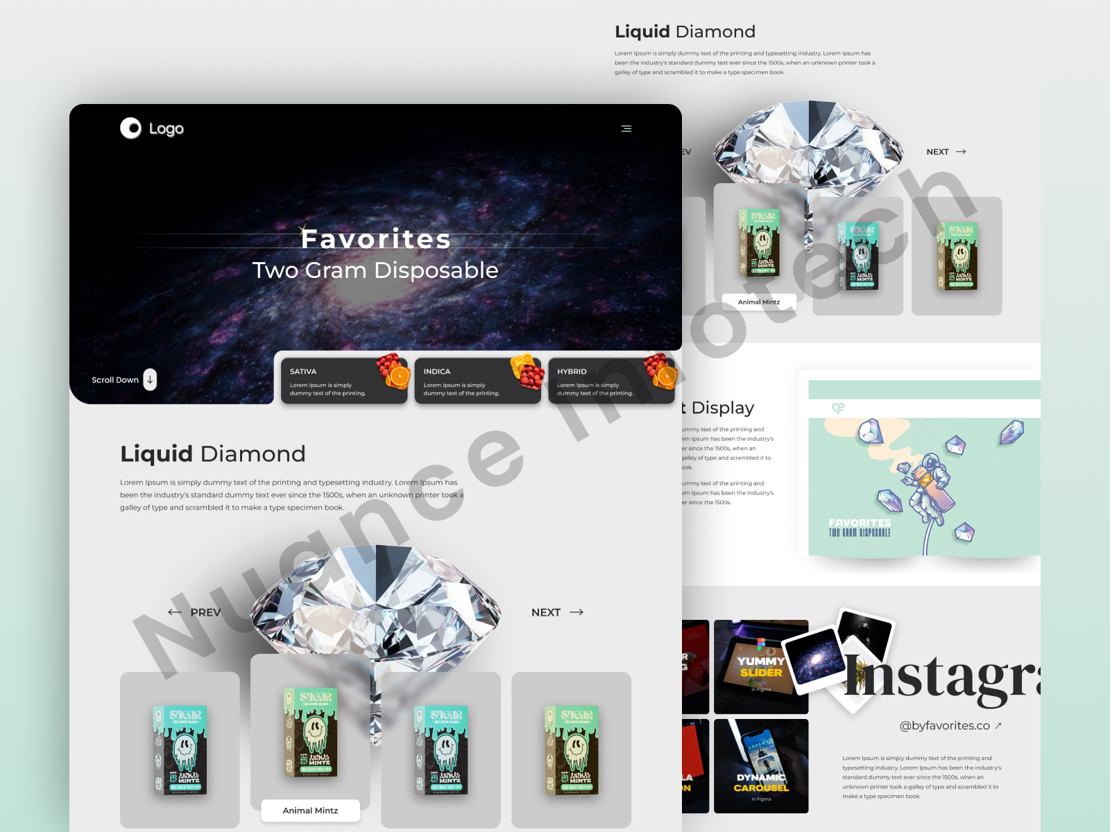 Vape Landing Page UI Design