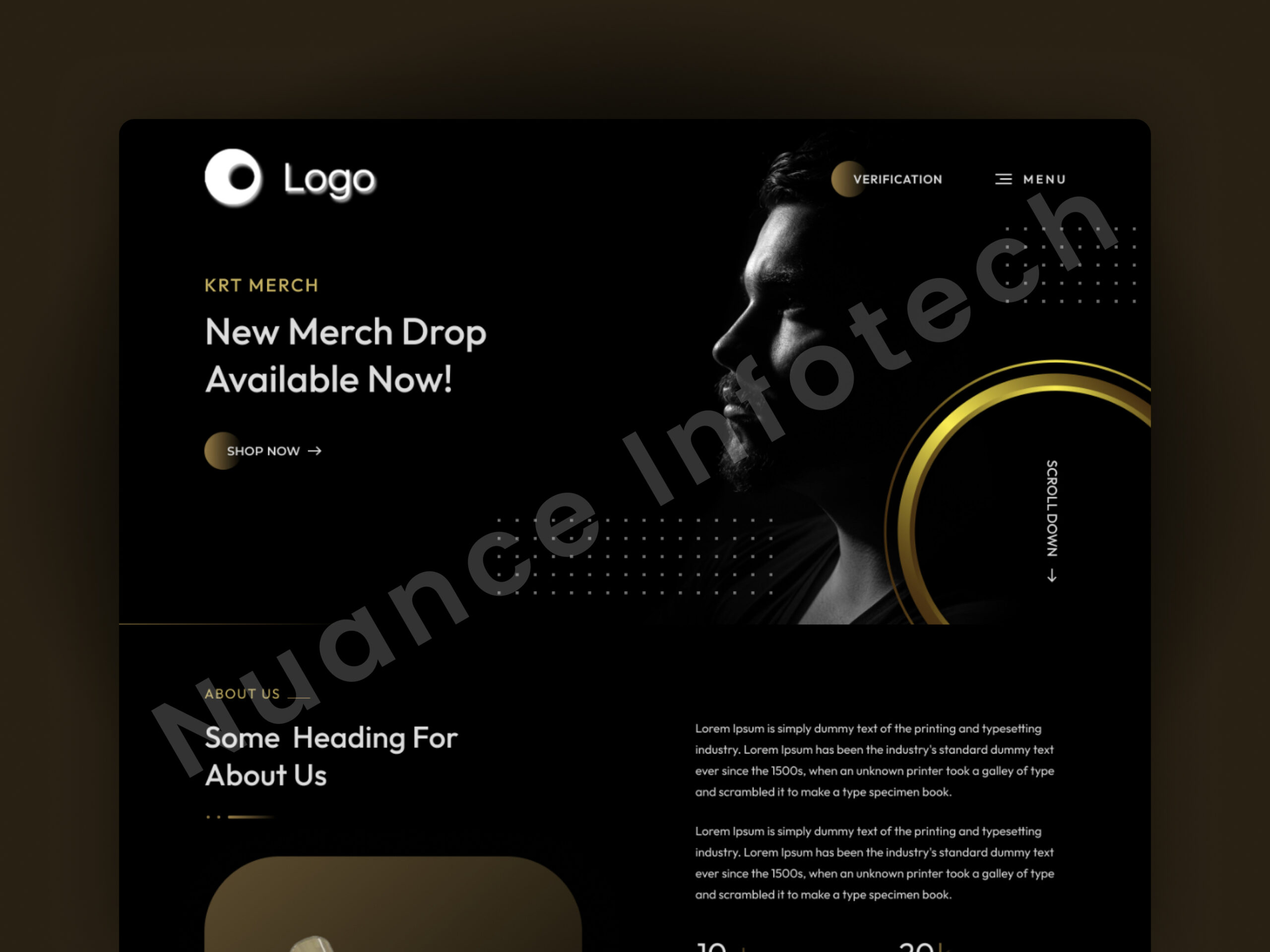 Dark Vape Brand Landing Page UI