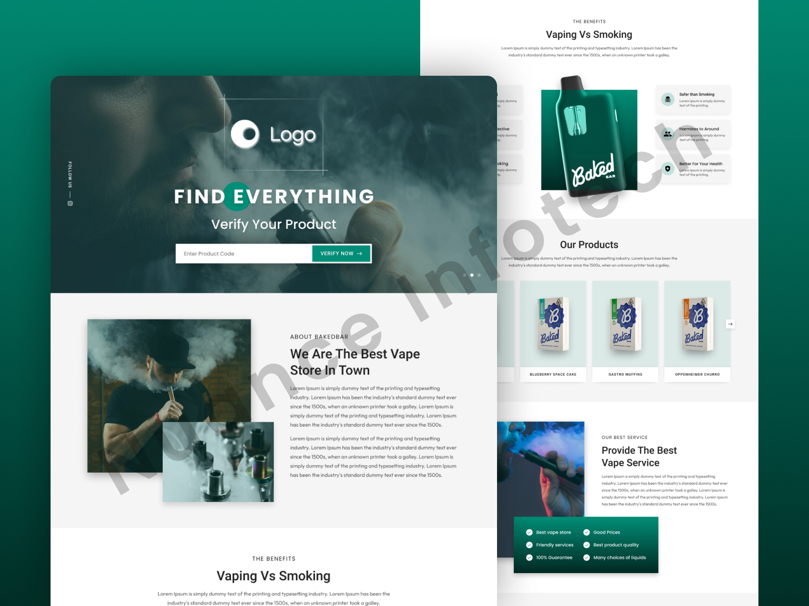 Vape Store Homepage Page UI Design