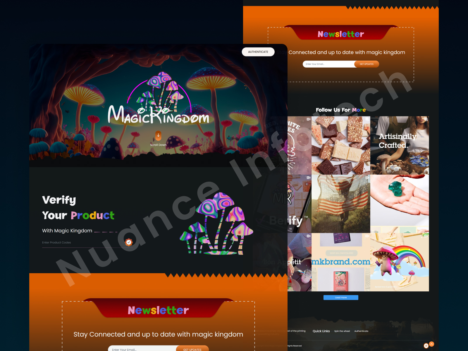 Fantasy Product Verification Landing Page UI