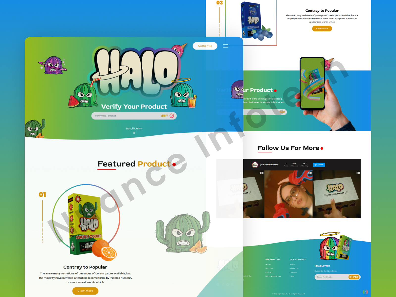 Fun Colorful Product Verification Landing Page UI