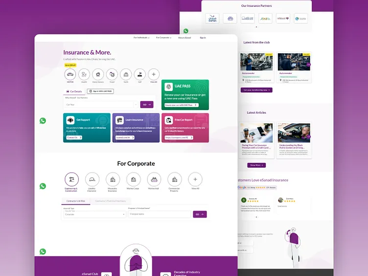 User-Friendly Insurance Provider Website – Compare & Purchase Plans