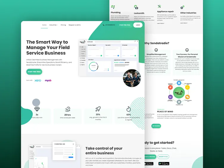 The Smart Way to Manage Your Field Service Business – Web & App Design