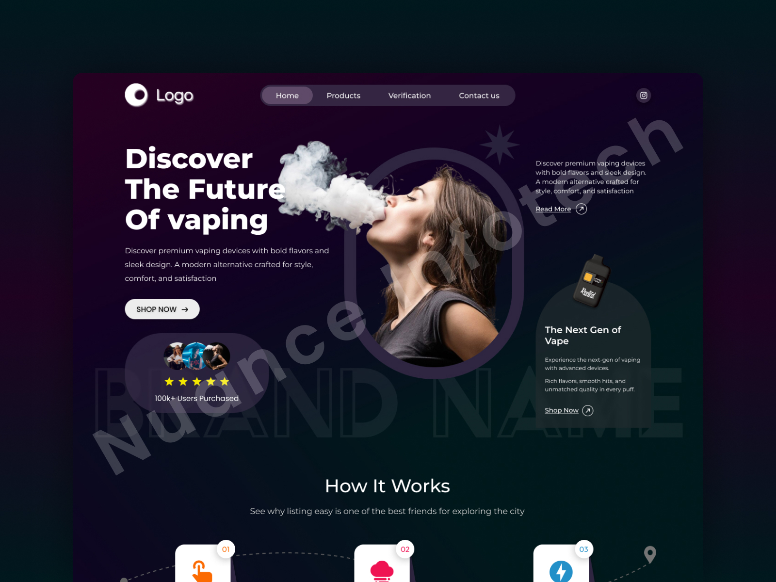 Discover-the-Future-of-Vaping-Landing-Page-UI